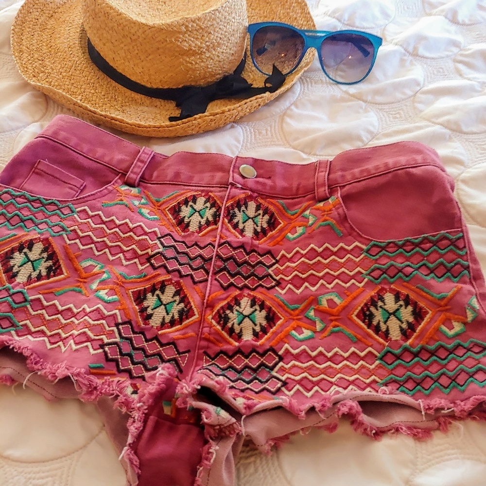 ❤️Boho Denim Short Shorts